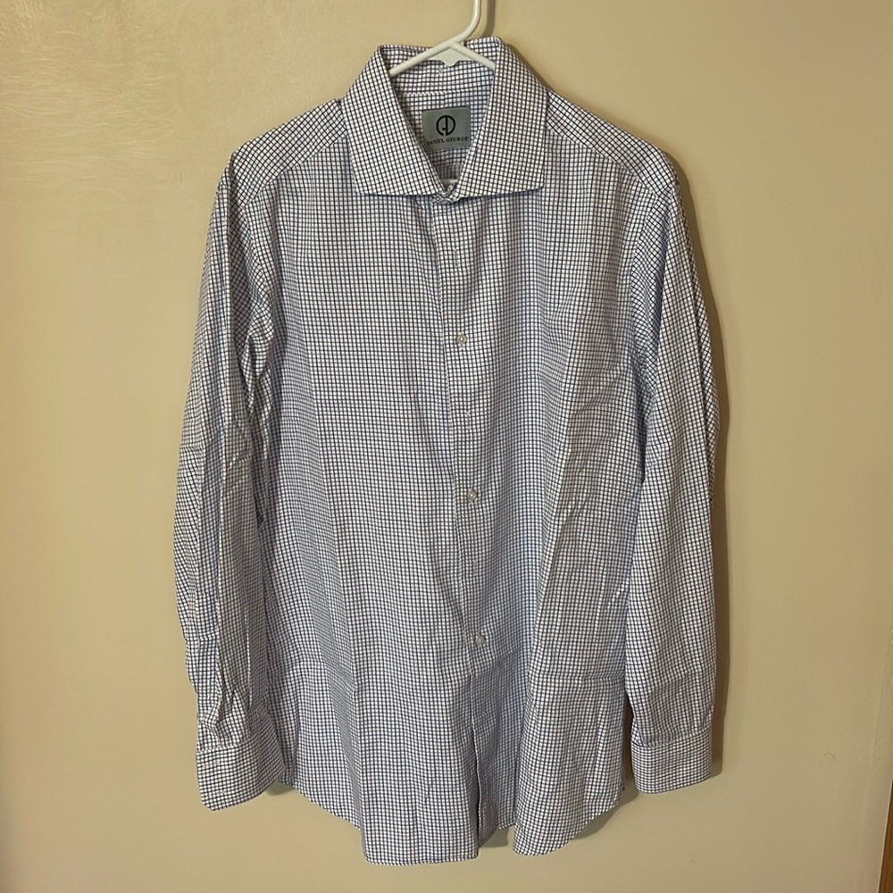 Daniel George Purple Blue Men’s Dress Shirt Size 17